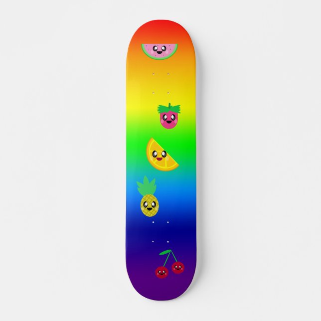 KAWAII RAINBOW FRUITS DECK SKATEBOARD (Front)