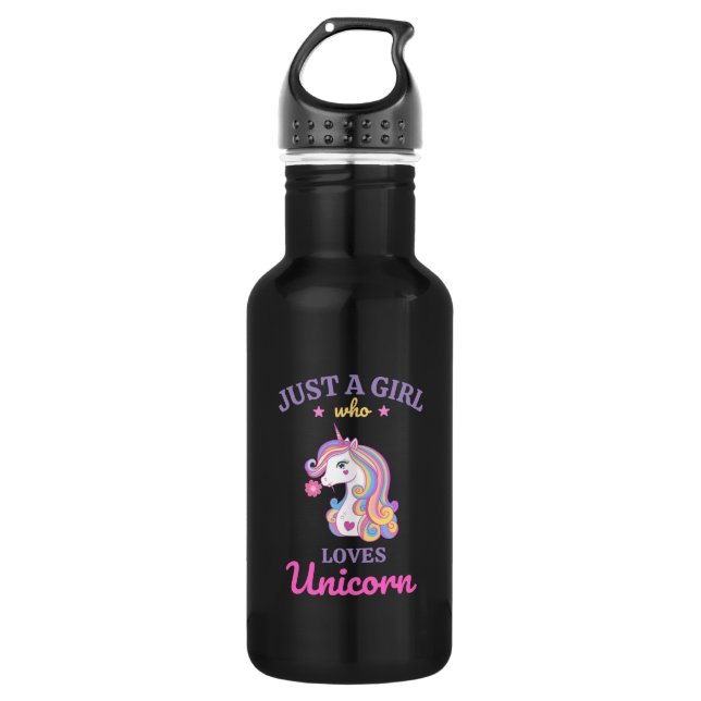 Kawaii Rainbow Unicorn Magical Colourful   532 Ml Water Bottle (Front)