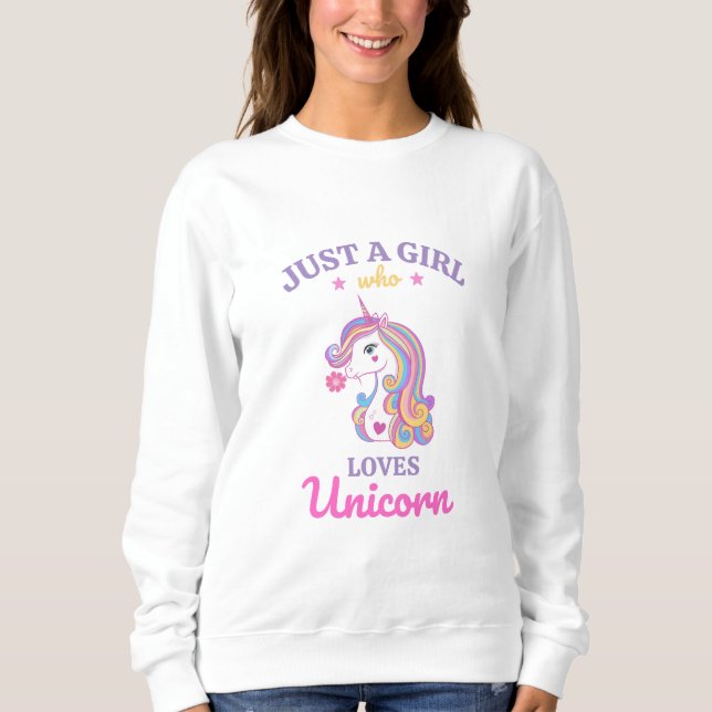 Kawaii Rainbow Unicorn Magical Colourful Sweatshirt (Front)