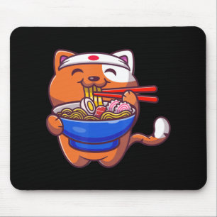 Kawaii Ramen Cat Anime Japanese Food Girls Teenage Mouse Pad