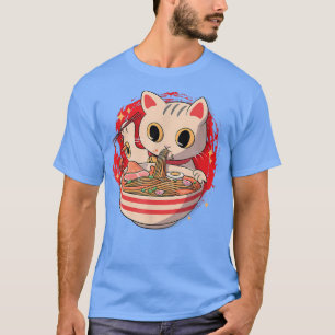 Kawaii Ramen Cat Lover Japanese Neko Noodle Anime  T-Shirt