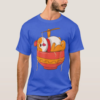 Kawaii Ramen Cute Anime Dog Corgi Japanese Noodles T-Shirt