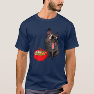 Kawaii Ramen Cute Anime Dog Pug Japanese Noodles R T-Shirt