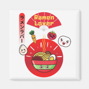 KAWAII RAMEN LOVER HAPPY FOOD STYLE MAGNET