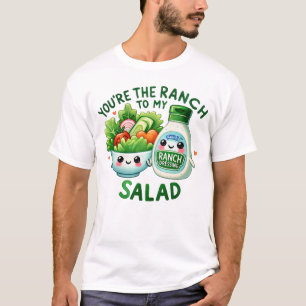 Kawaii Ranch Dressing and Salad Art T-Shirt
