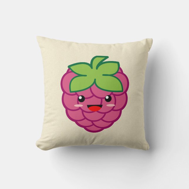 Kawaii Raspberry Cushion (Front)
