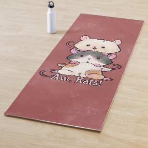 Kawaii Rats Yoga Mat