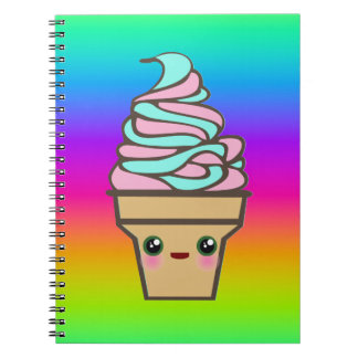 Kawaii Rave Ice Cream Cone Notebook