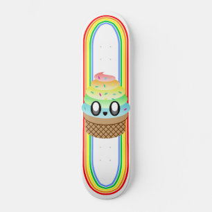 Kawaii Rave Ice Cream Cone Skateboard