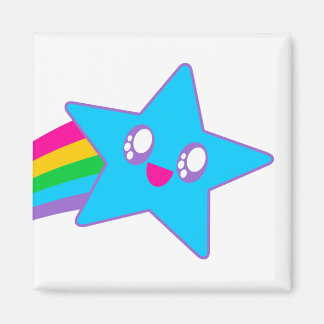 Kawaii Rave Neon Star Rainbow Magnet