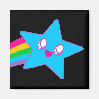 Kawaii Rave Neon Star Rainbow Magnet