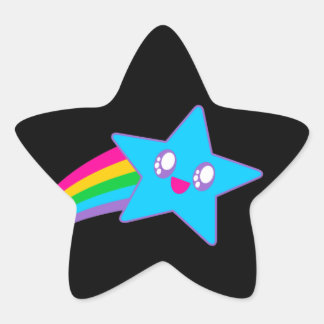 Kawaii Rave Neon Star Rainbow Sticker