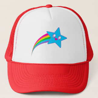 Kawaii Rave Neon Star Rainbow Trucker Hat
