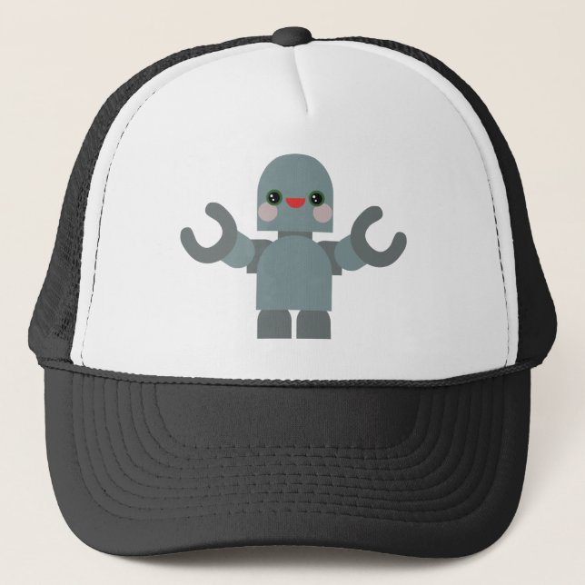 Kawaii Rave Robot Trucker Hat (Front)