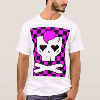 Kawaii Rave Skull Chequerboard T-Shirt