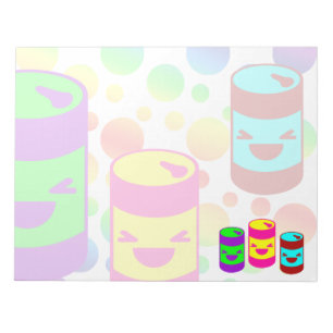 Kawaii Rave Soda Pop Can Bubbles Notepad