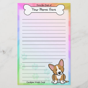 Kawaii Red Cardigan Welsh Corgi Stationery