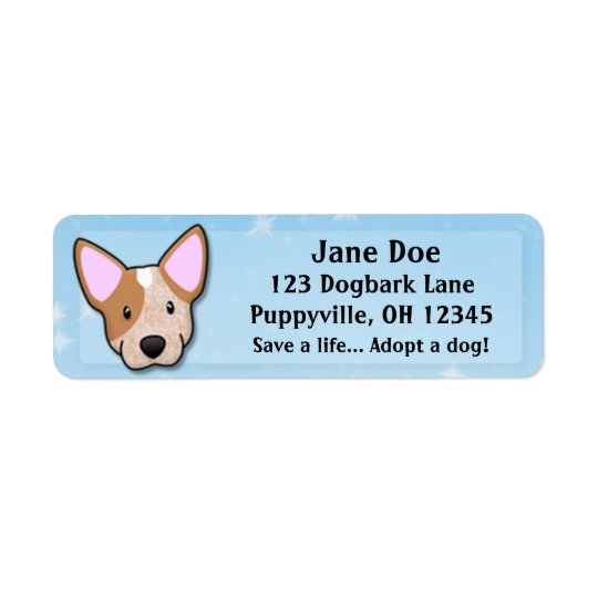 Kawaii Red Heeler Return Address Label