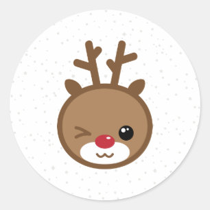 Kawaii Reindeer Christmas Stickers