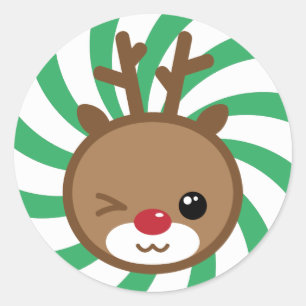 Kawaii Reindeer Christmas Stickers