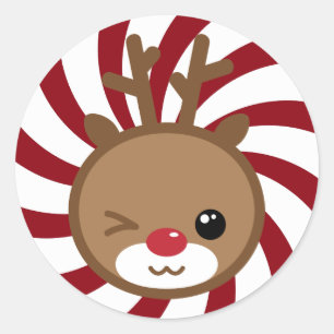 Kawaii Reindeer Christmas Stickers