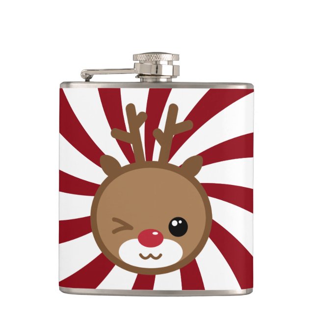 Kawaii Reindeer Flask (Front)