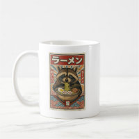 Kawaii Retro Vintage Japanese Slurping Ramen Racco