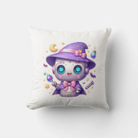 Kawaii Robot Witch Cute Magical Bot with Stars