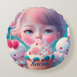 Kawaii round cushion