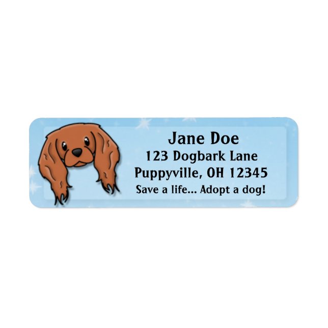 Kawaii Ruby Cavalier King Charles Spaniel (Front)