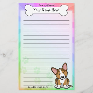 Kawaii Sable Cardigan Welsh Corgi Stationery
