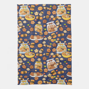 Kawaii Sakura Arare kakimochi Tea Towel
