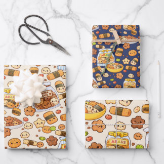 Kawaii sakura arare snack wrapping paper sheet