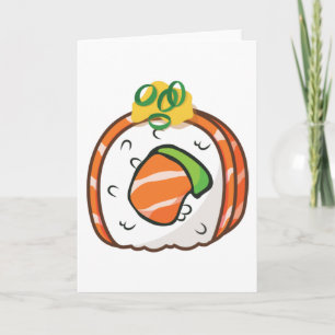 Kawaii Salmon Sushi - Kawaii Foodies Card