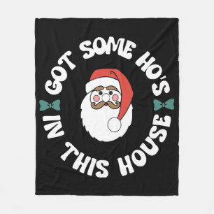 Kawaii Santa Fleece Blanket