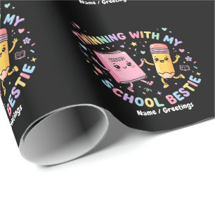  Kawaii School Bestie Twinning Friendship  Wrapping Paper