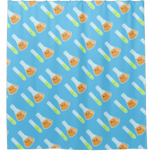 Kawaii Scientist Science Lab Shower Curtain