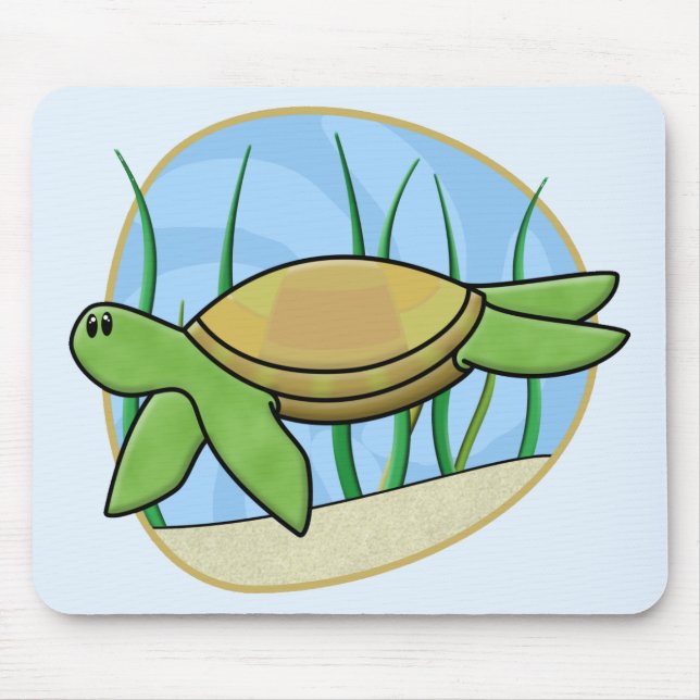 Kawaii Sea Turtle Mousepad (Front)