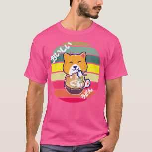 Kawaii Shiba Inu Corgi Japanease Ramen Art T-Shirt