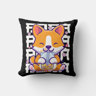 Kawaii Shiba Inu Dog Bubble Tea Boba Anime Gifts G Cushion