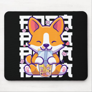 Kawaii Shiba Inu Dog Bubble Tea Boba Anime Gifts G Mouse Pad