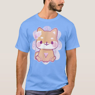 Kawaii Shiba Inu Pastel Goth Sakura Flower T-Shirt
