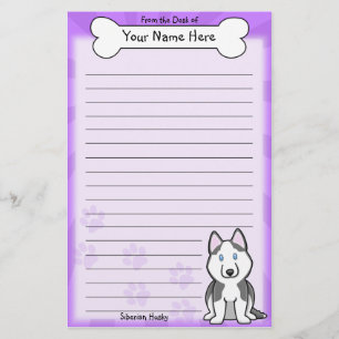 Kawaii Siberian Husky Stationery