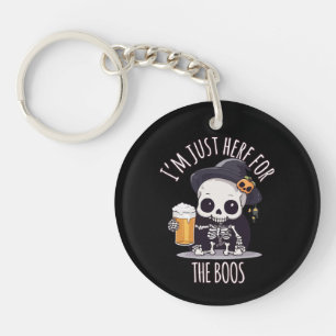 Kawaii Skeleton Halloween Oktoberfest Key Ring