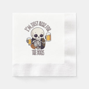 Kawaii Skeleton Halloween Oktoberfest Napkin