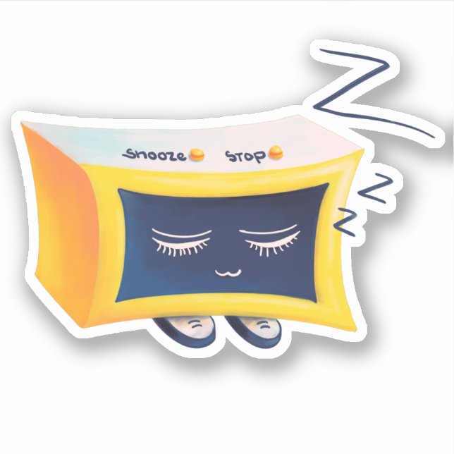 Kawaii Sleeping Alarm Clock Character (Front)