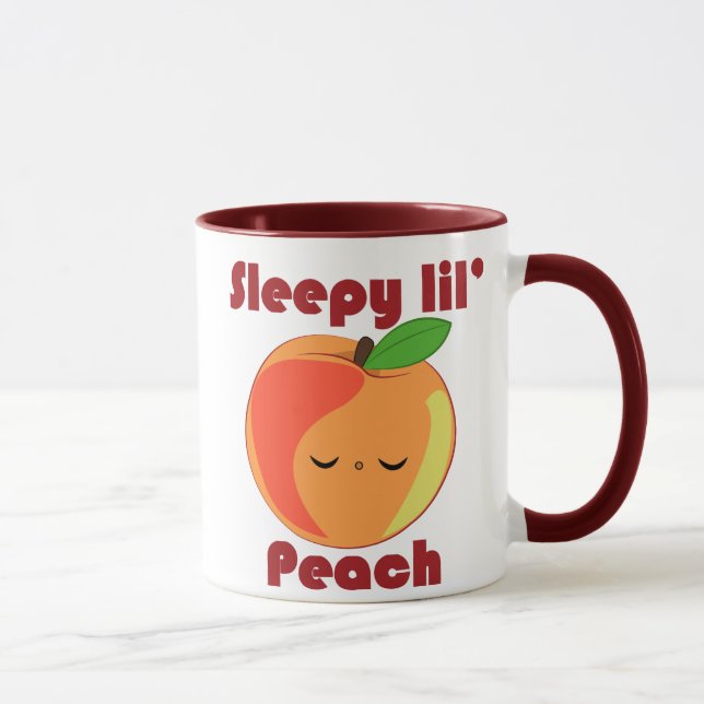 Kawaii Sleepy Lil’ Peach mug (Right)