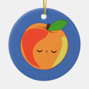 Kawaii Sleepy Lil’ Peach ornament