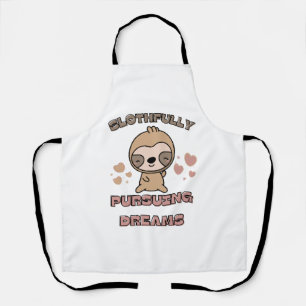 Kawaii Sloth Animal Pun Apron