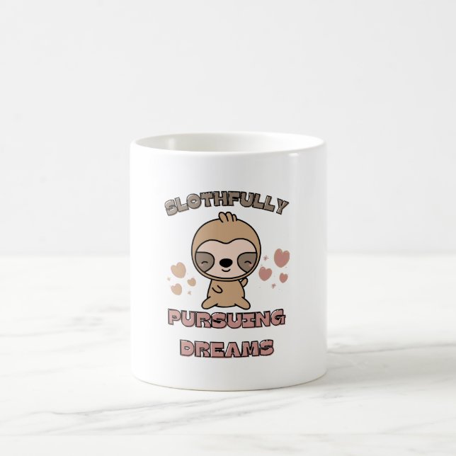 Kawaii Sloth Animal Pun Coffee Mug (Center)